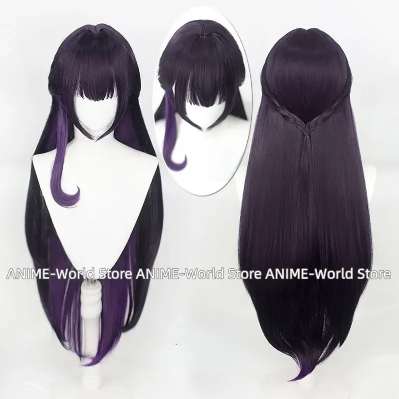 

Game NIKKE The Goddess of Victory Mihara Cosplay Wig 80cm Dark Purple Gradient Wig Heat Resistant Synthetic Hair Halloween Wigs