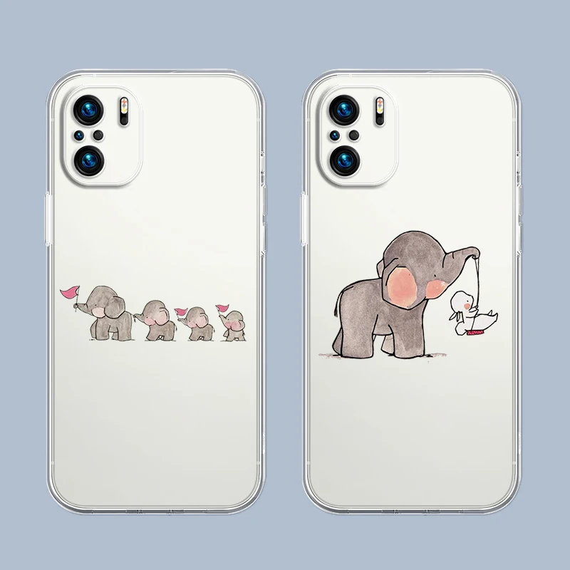Cartoon Couple Style Soft TPU Clear Phone Case Gift Cover