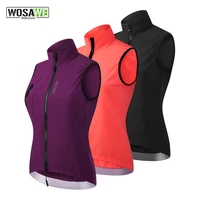 WOSAWE Women's Lightweight Bike Vest Windproof Vest Cycling Wind Gilet New Stretch fabric With Two Way Zipper 1