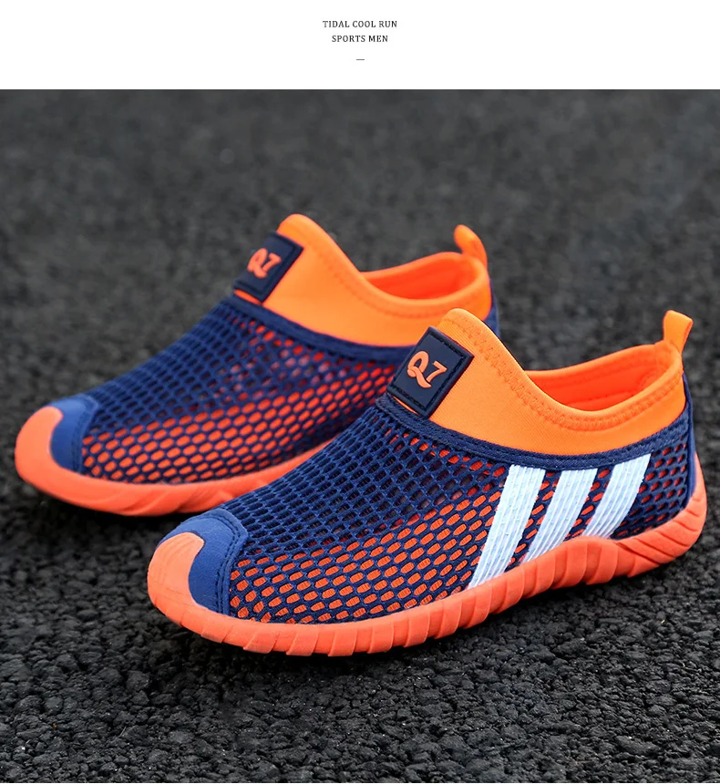 Summer Boys Soft Net Sport Shoes Fashion Light Mesh Sneakers Kids Children Casual Shoes Autumn Tenis Footwear Breathable Slip On boy sandals fashion