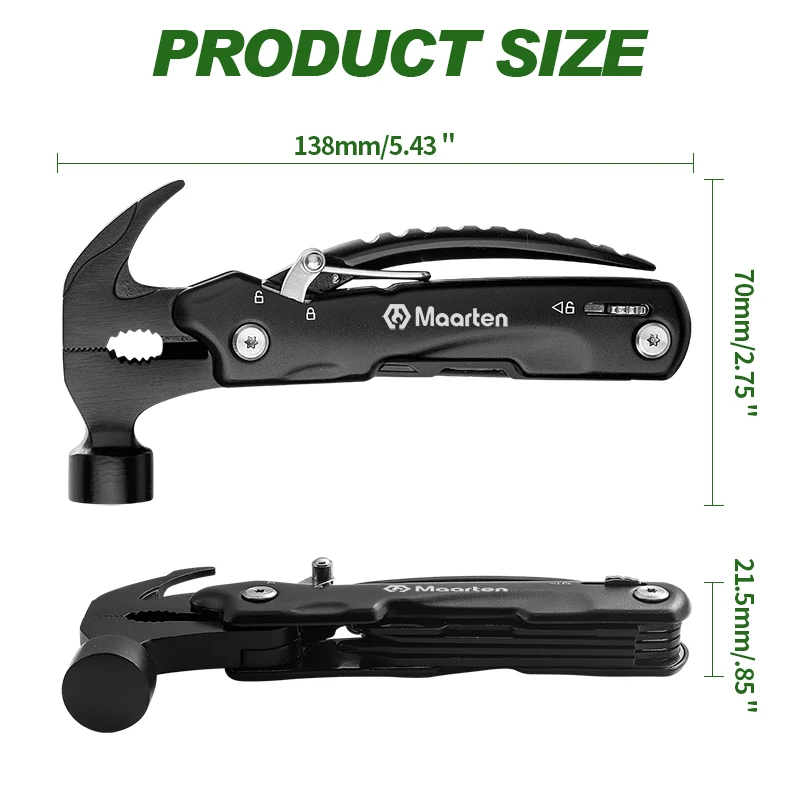 Fathers Hammer Multitool Gift, Unique Gifts for Dad Gift from Daughter Son, Cool Gadget Christmas Present Stocking Stuffer, Pers for multitool hammer