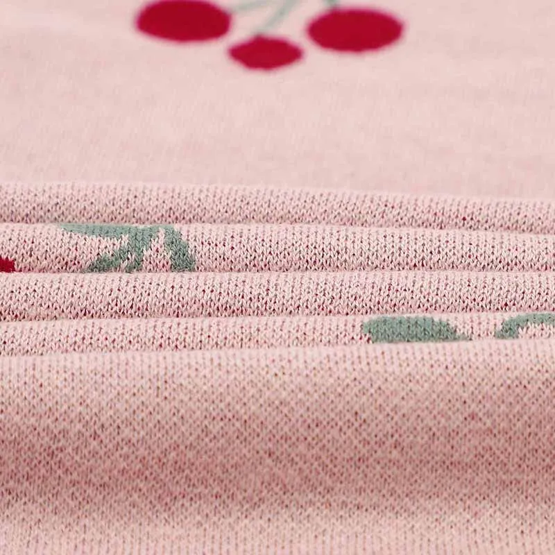 Cute Cherry Print Infant Throws Shawls Skin-friendly Muslin Baby Boys & Girls Swaddle Blankets 0-24 Months Baby Security Blanket 6