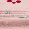 Cute Cherry Print Infant Throws Shawls Skin-friendly Muslin Baby Boys & Girls Swaddle Blankets 0-24 Months Baby Security Blanket 6
