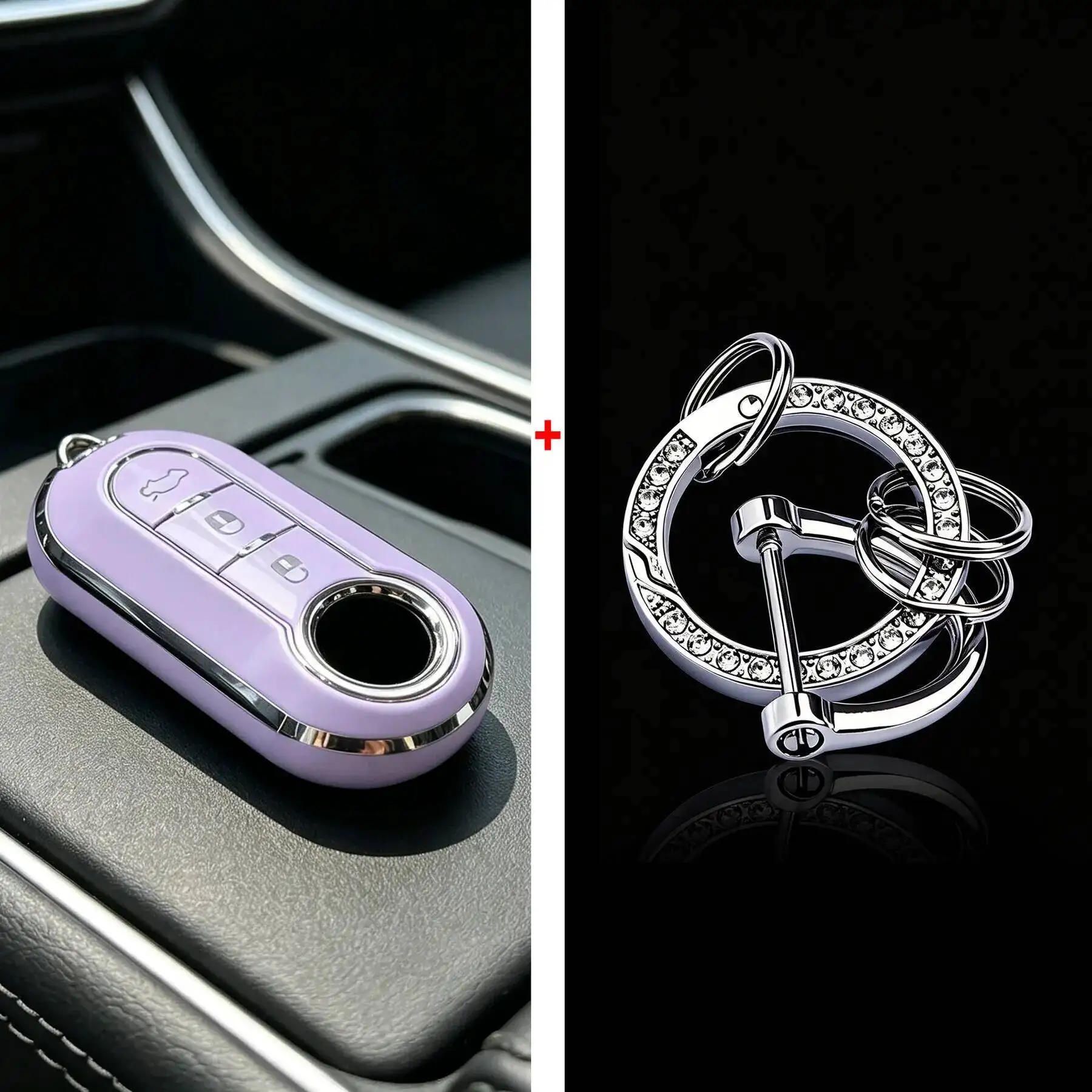 Soft TPU Key Cover Caps Wallet Fob Organizer and Keychain