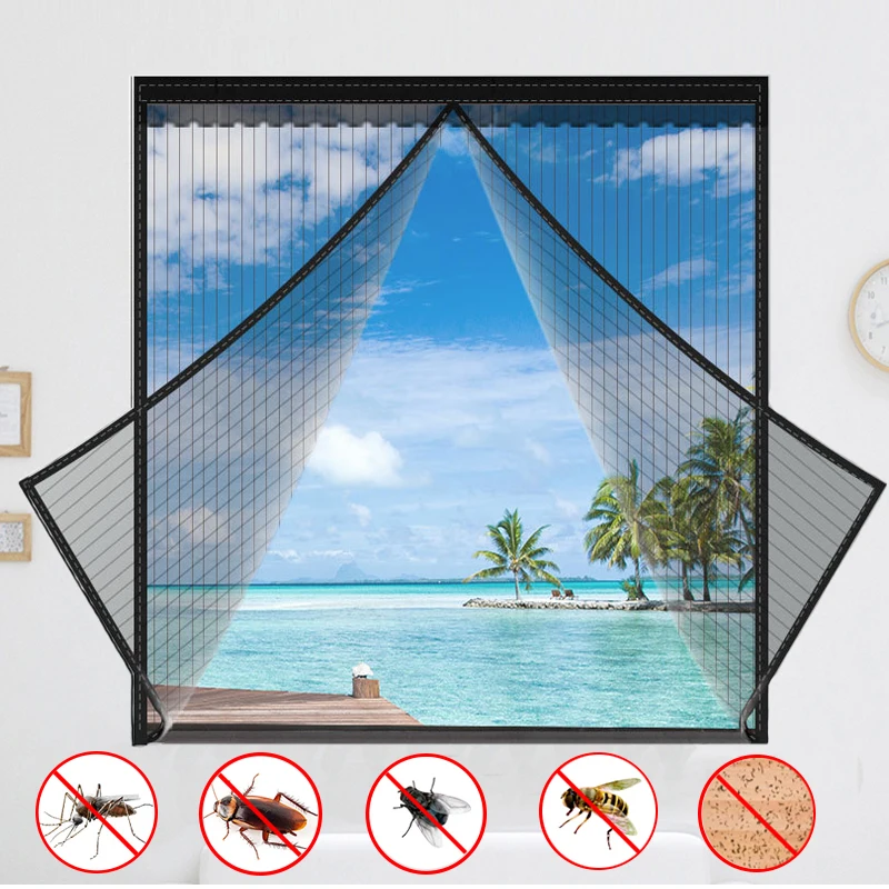 

2024 New Magnetic Mosquito Net for Window Self-sealing Screen Window Mesh Prevent Insect Fly from Entering Room Easy to Install