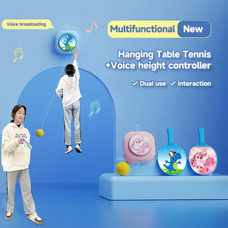 

Hanging ping pong trainer for parent-child interaction, children's touch high jump physical fitness training equipment
