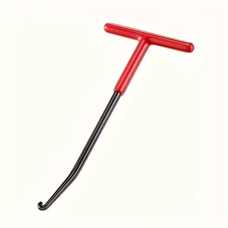 T-Handle Spring Tool for Effortless Brake, Clutch, and Exhaust Maintenance - Easy, Tool-Free Operation in Red/Black