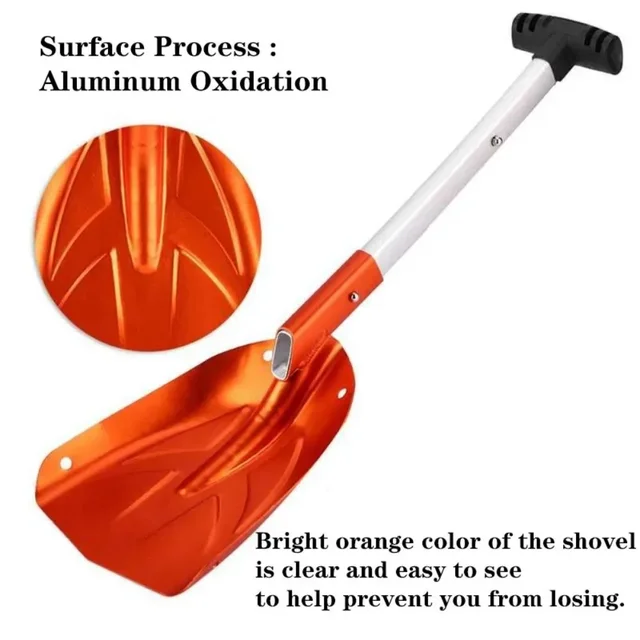 Detachable Telescopic Winter Snow Ice Shovel Portable Aluminium Alloy Collapsible Snow Shovel Outdoor Courtyard Cleaning Tool 5