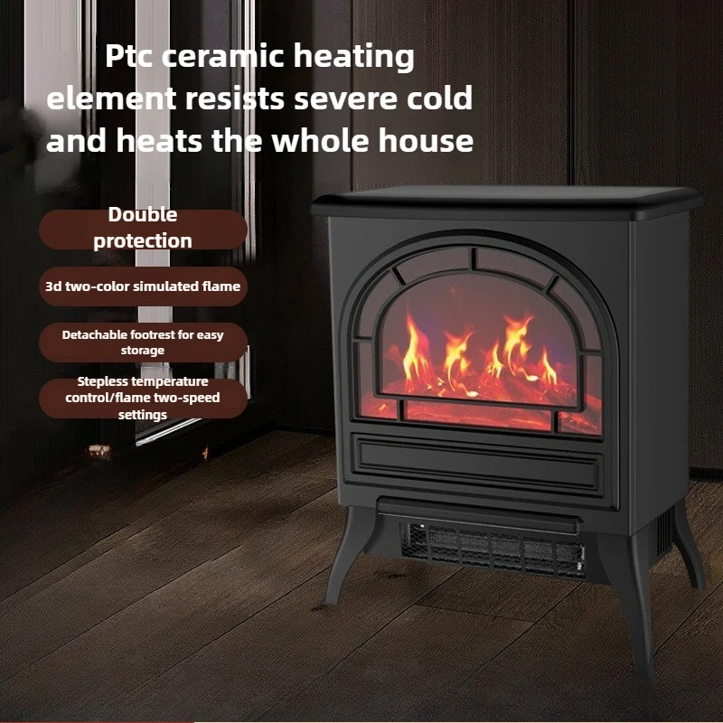 เตาผิงจำลองเปลวไฟ 3 มิติ สำหรับใช้ในบ้าน สไตล์ยุโรป คุณภาพสูง ให้ความร้อนเร็ว ประหยัดพลังงาน เหมาะสำหรับพื้นที่ 11-20 ตร.ม. 1