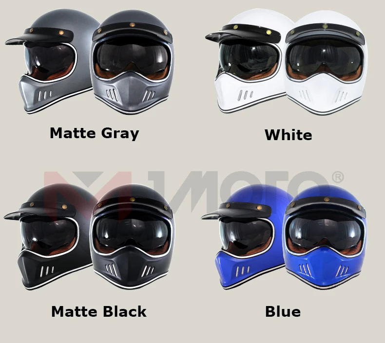 round motorcycle goggles Retro Motorcycle Helmet Brim & Lens Visor Shield Goggles Glasses Sunblock Shade Open Face Moto Helmet Anti UV 3 Snap Button Brim Vintage Helmet Motorcycle