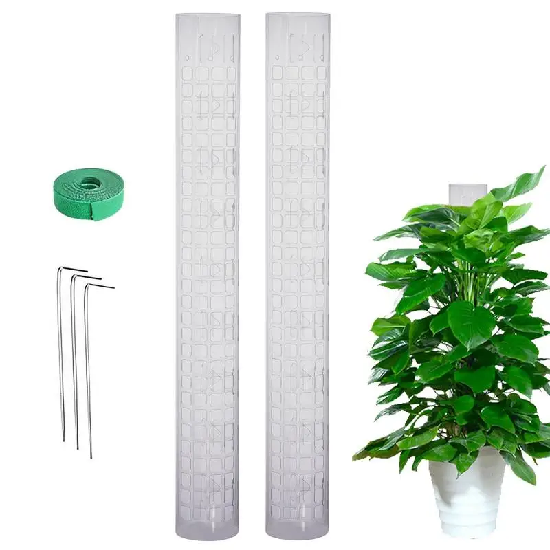 

Reusable Plastic Plant Pole Stick Clear Adjustable Moss Pole Plant Support For Small Moss Pole Helping Plants Grow Upwards