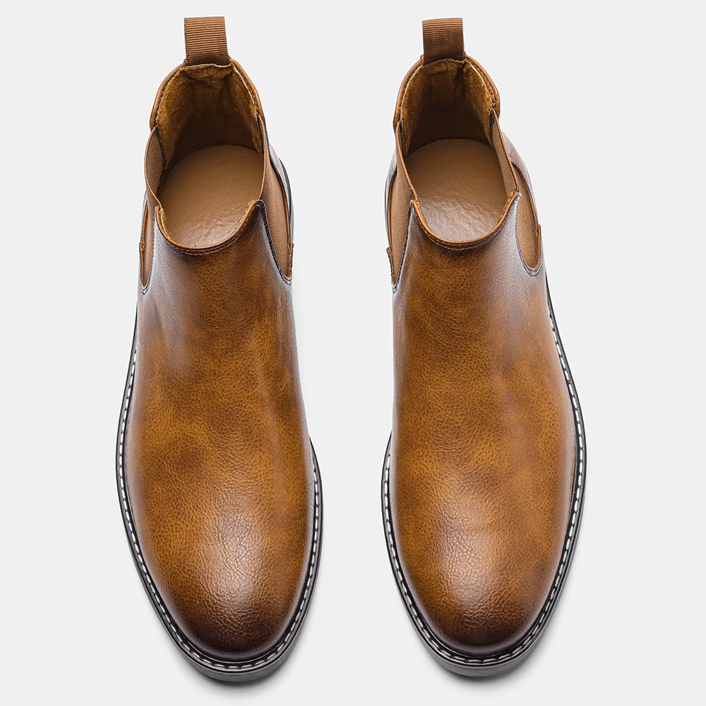 Men Chelsea Boots Size 40-46 Men's Retro Chelsea Boots Brand Leather Casual boots #KD5238 men chelsea boots,men leather shoes