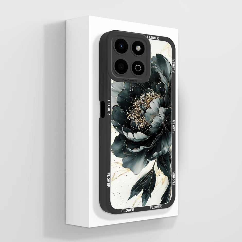 Artistic Oil Painting Floral Design Soft Silicone Anti-Drop Phone Case Cover