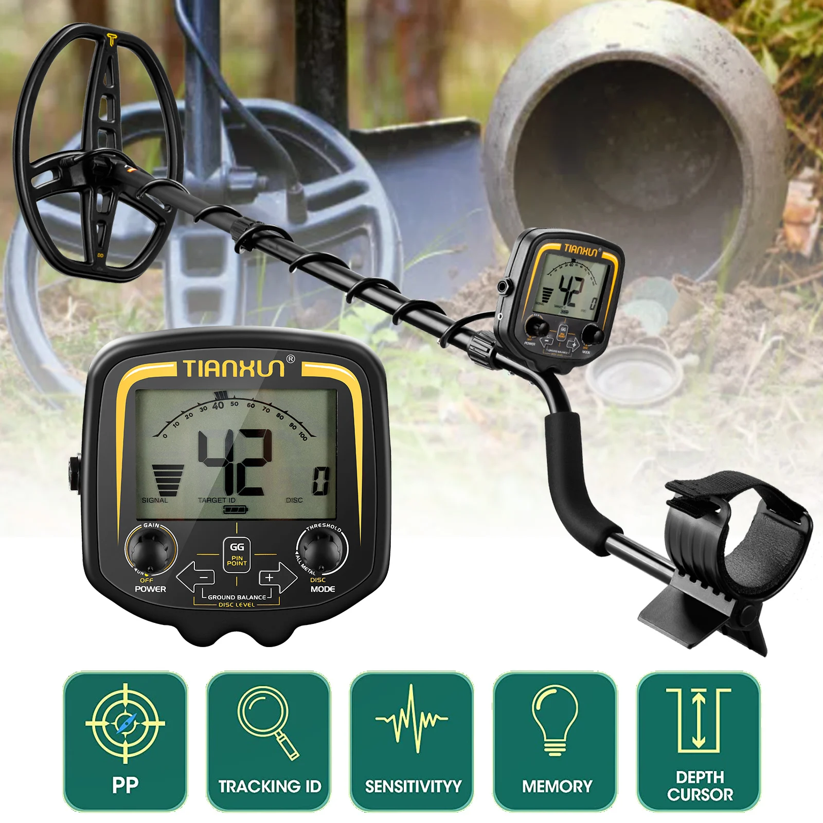 TX 850 Metal Detector Underground Professional Depth 2 5m Search Finder Gold Detector Treasure Hunter Detecting