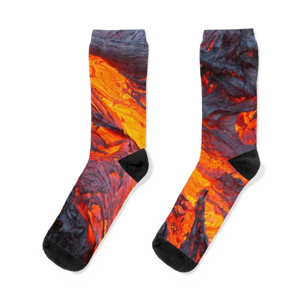 

Lava Volcano Socks warm winter football new year Designer Man Socks Women's