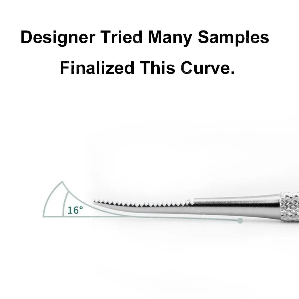 3Pcs Nail File Toe Nail Care Tool Double Ended Ingrown Toenail Correction Lifter Toenail Fungus Dirt Removal Stainless Steel Set 4