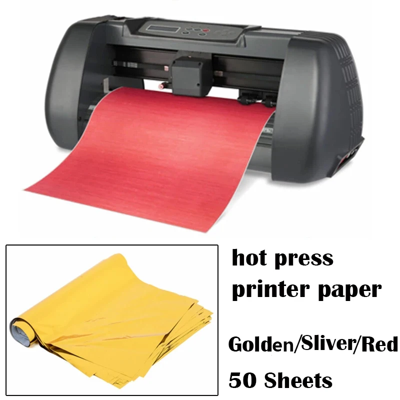 50PcsA4GoldenSilverRedHotStampingFoilPaperLaminatorLaminating