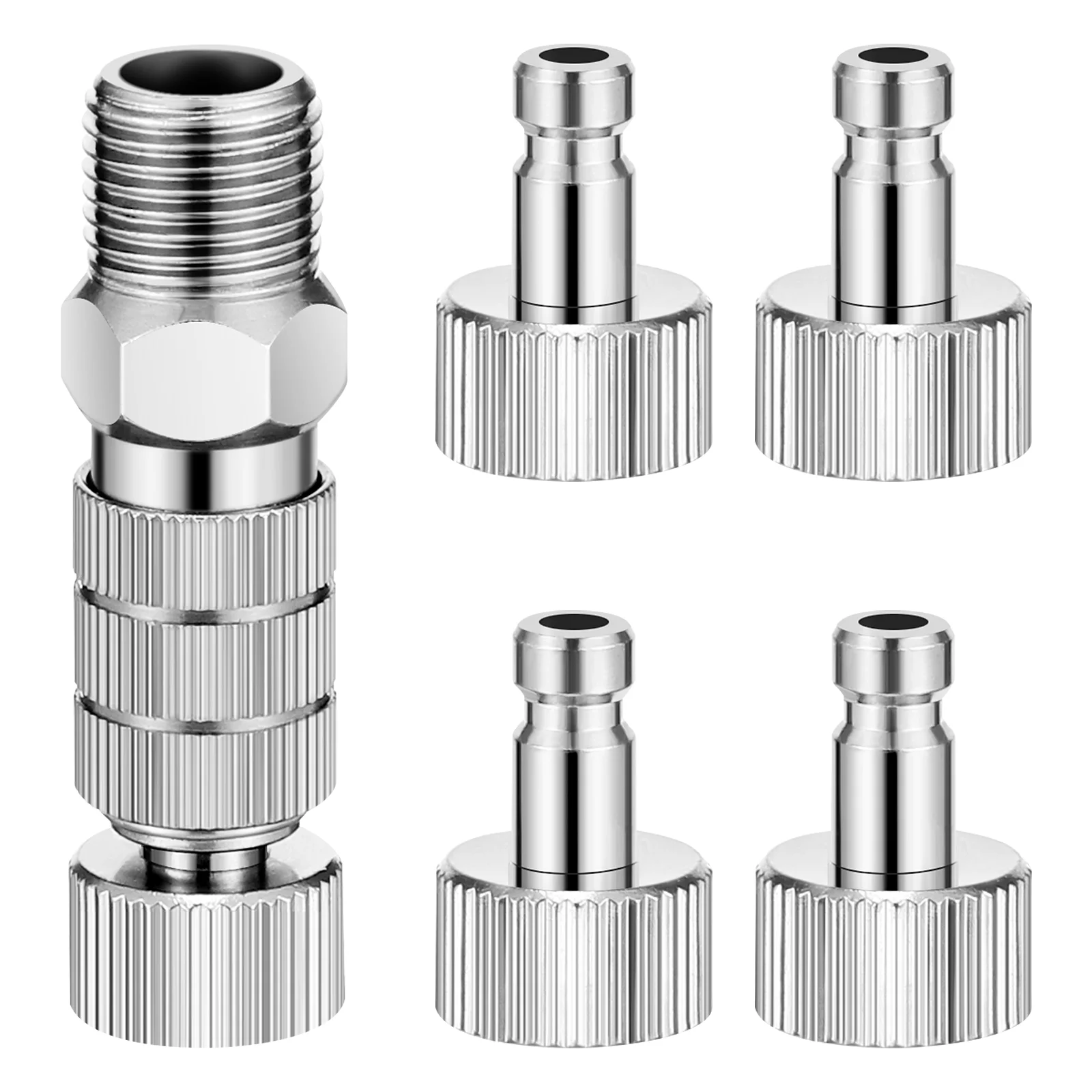 

Airbrush Adapter Kit Female And Male Coupling Airbrush Hose Connector Adapter Metal Fittings Accessories Replacements
