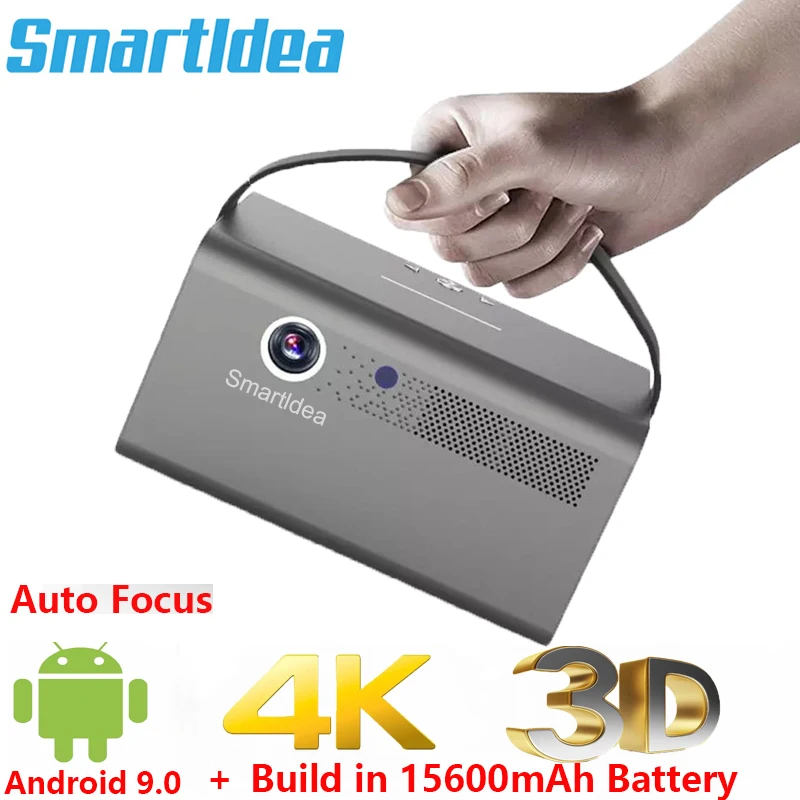 Smartldea V7 Pro V8 Pro  DLP Projector Smart Android 2G RAM  32G ROM Full HD Projector high Brightness Daytime 4K 3D Projector