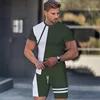 Summer Men's Beach Shorts Set 3D Printed Simplicity Casual Style Short Sleeve T-shirt+Shorts 2 Pcs Set Oversized Tracksuit Suits 6