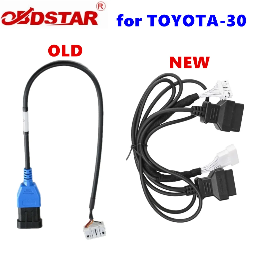 OBDSTAR Toyota-30 Cable Proximity Key Programming All Key Lost Support 4A and 8A-BA No Need to Pierce the Harness