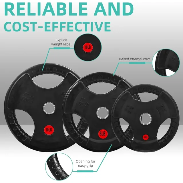 Cast Iron Weight Plate Set with Bar 3