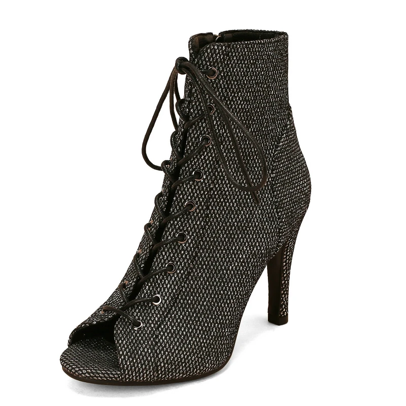 Women's Autumn Hollow-out Ankle Stiletto Dancing Plus Size Heels