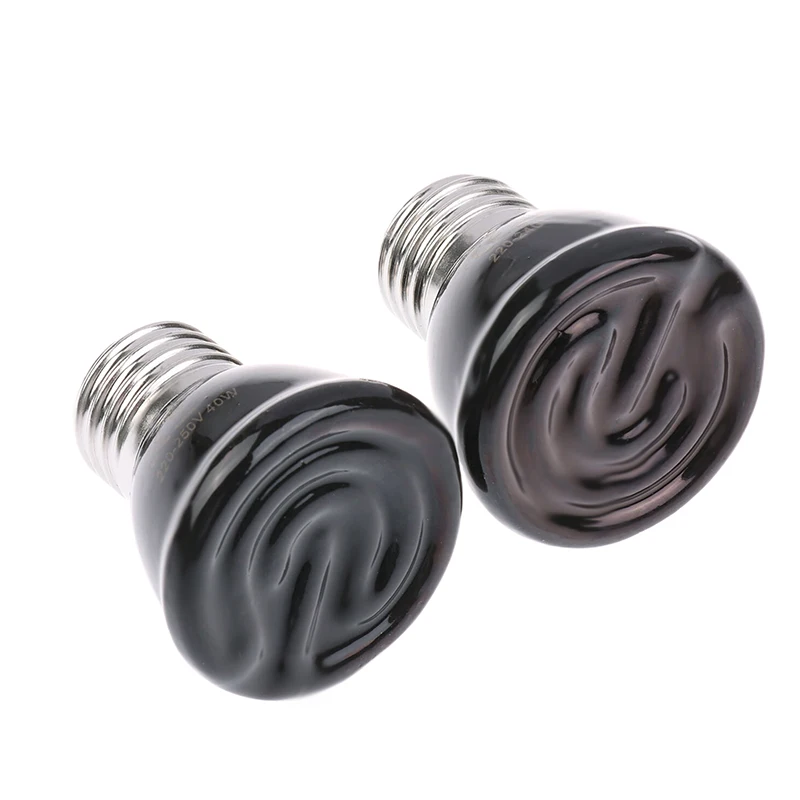 Pet Heating Lamp 220-240V 20W 40W 60W 80W Far Infrared Heating Lamp Ceramic E27 Pet Warmer Bulb Tortoise Reptile Light Replace - immagine 5