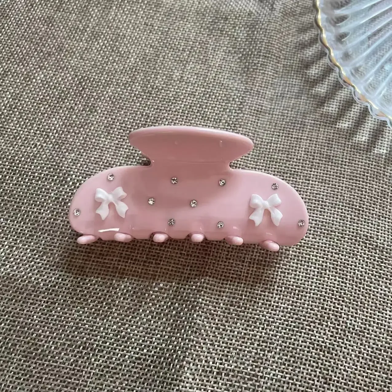 Cute Bow Flower Hair Claw for Women & Girls - Y2K Bowknot Ribbon Crab Clip, Fashion Shark Hair Clips Accessories Tocado  핀