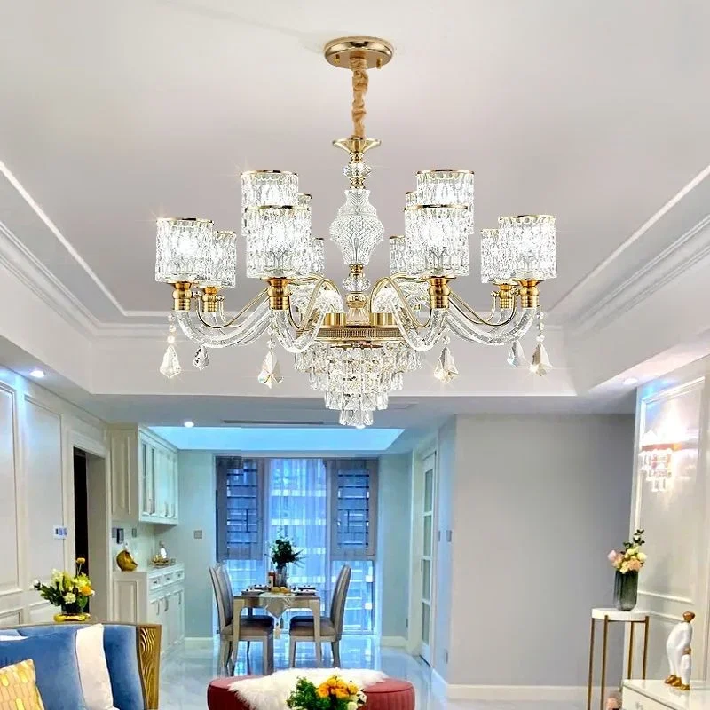 

Living Room Chandelier2022New Year Light Luxury European Crystal Chandelier Arm Luminous Luxury Elegant Luxury High-