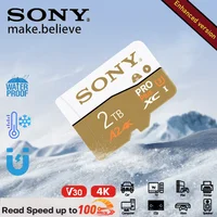SONY Flash Memory Card 2TB 1TB 512GB 256GB 128GB 64GB Class10 A1 U3 V30 Waterproof Micro SD TF Card For Phone Computer Camera