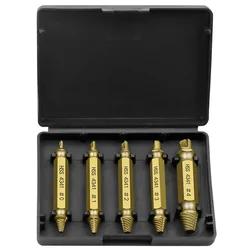 Extractor de tornillos dañados de doble cara, juego de herramientas de extracción de pernos rotos, removedor de tornillos