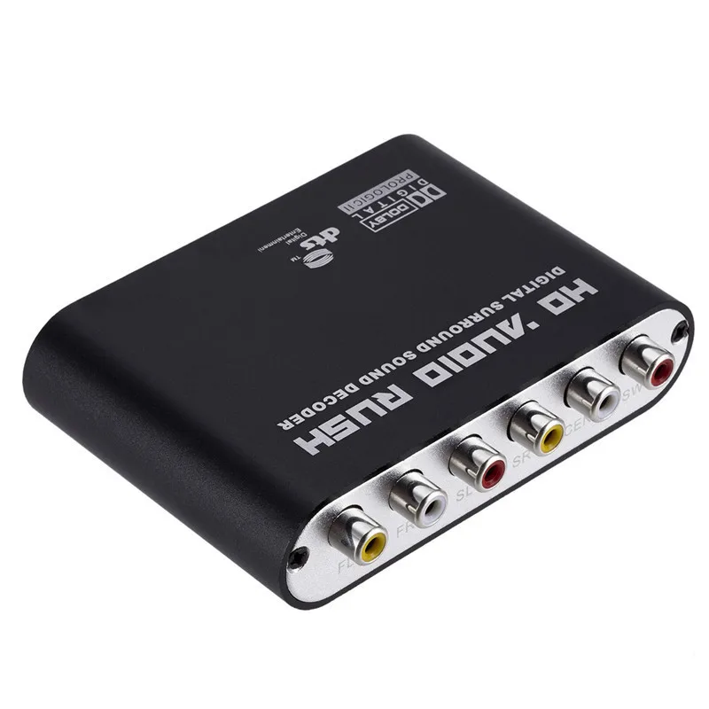 

YP013 Audio Digital to Analog 5.1 Channel Stereo DAC Converter Optical SPDIF Coaxial AUX 3.5mm to 6 RCA Decoder Amplifier