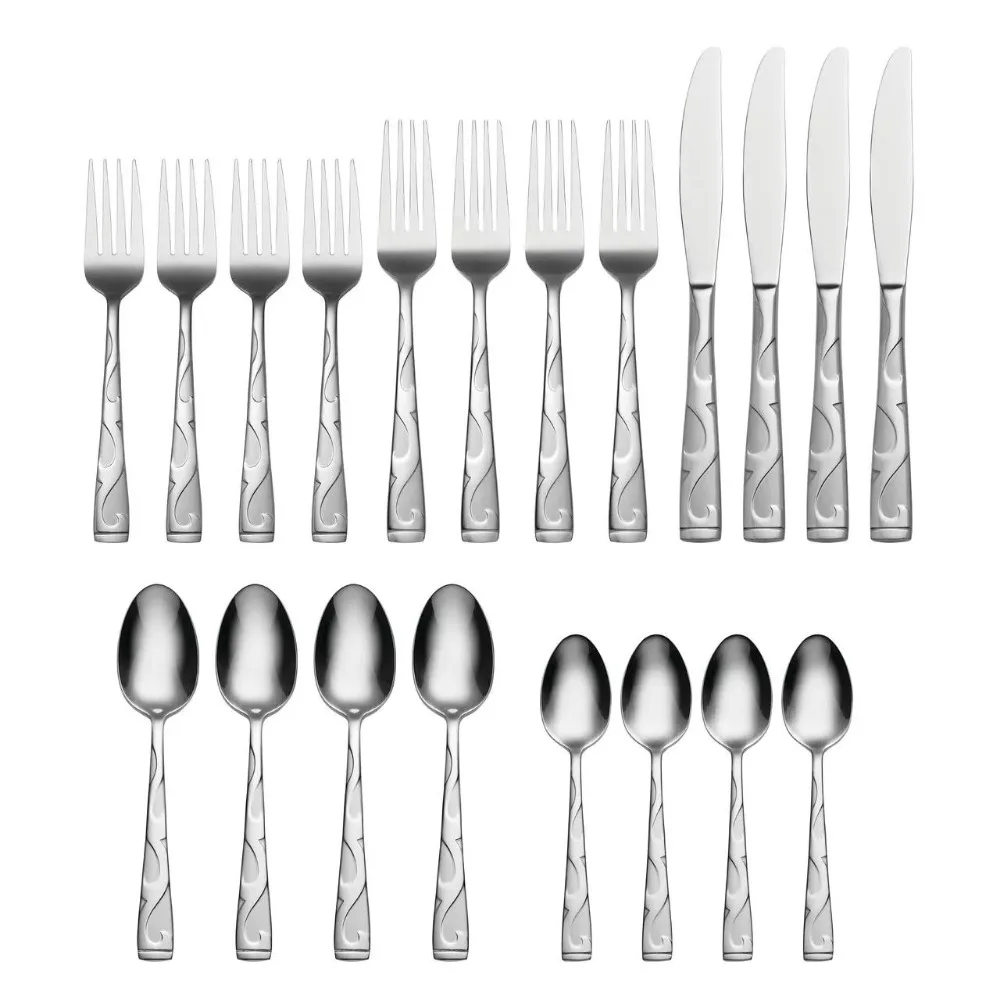 

Oneida Tuscany 20 Piece Everyday Flatware Set - Service for 4,dinnerware Sets ,spoon Set