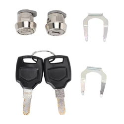 Enhanced Universal Motorcycle Top Case Lock Kit - Secure Cylinder & Keys for 25 - 100 Liter Storage Boxes (Black)