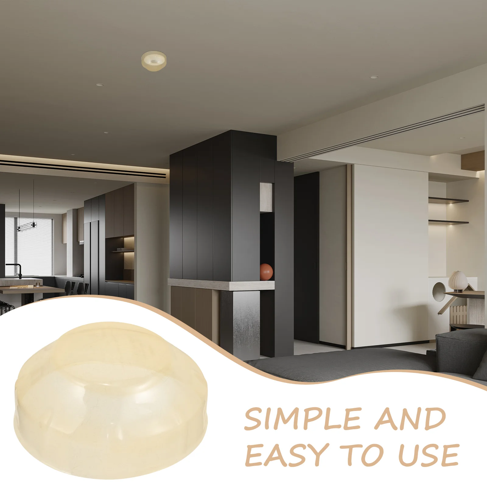 5 Pcs Radiation Smoke Dust Cover Alarm Cap Decorative Light Brown Travel