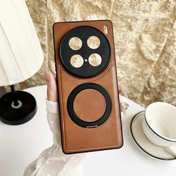 Luxury Cowhide Rotating Bracket Phone Case - Soft Cover for Vivo V23 Pro (BR)
