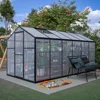6x12 FTGreenhouse for Outdoors, with Lockable Door and Adjustable Roof Vent, Outdoors Greenhouse 1