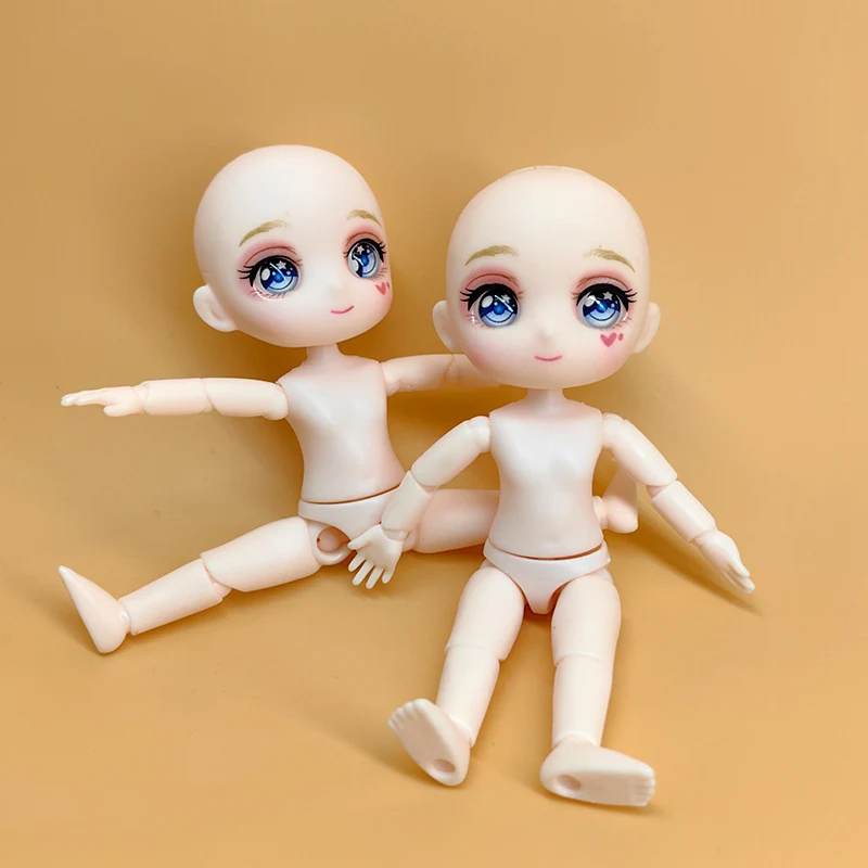 2 Pieces 9.5cm Heigh Doll Body 1/12 Bjd Multi Joints Movable Doll Body Girl Diy Dress Up Toy Accessories 4