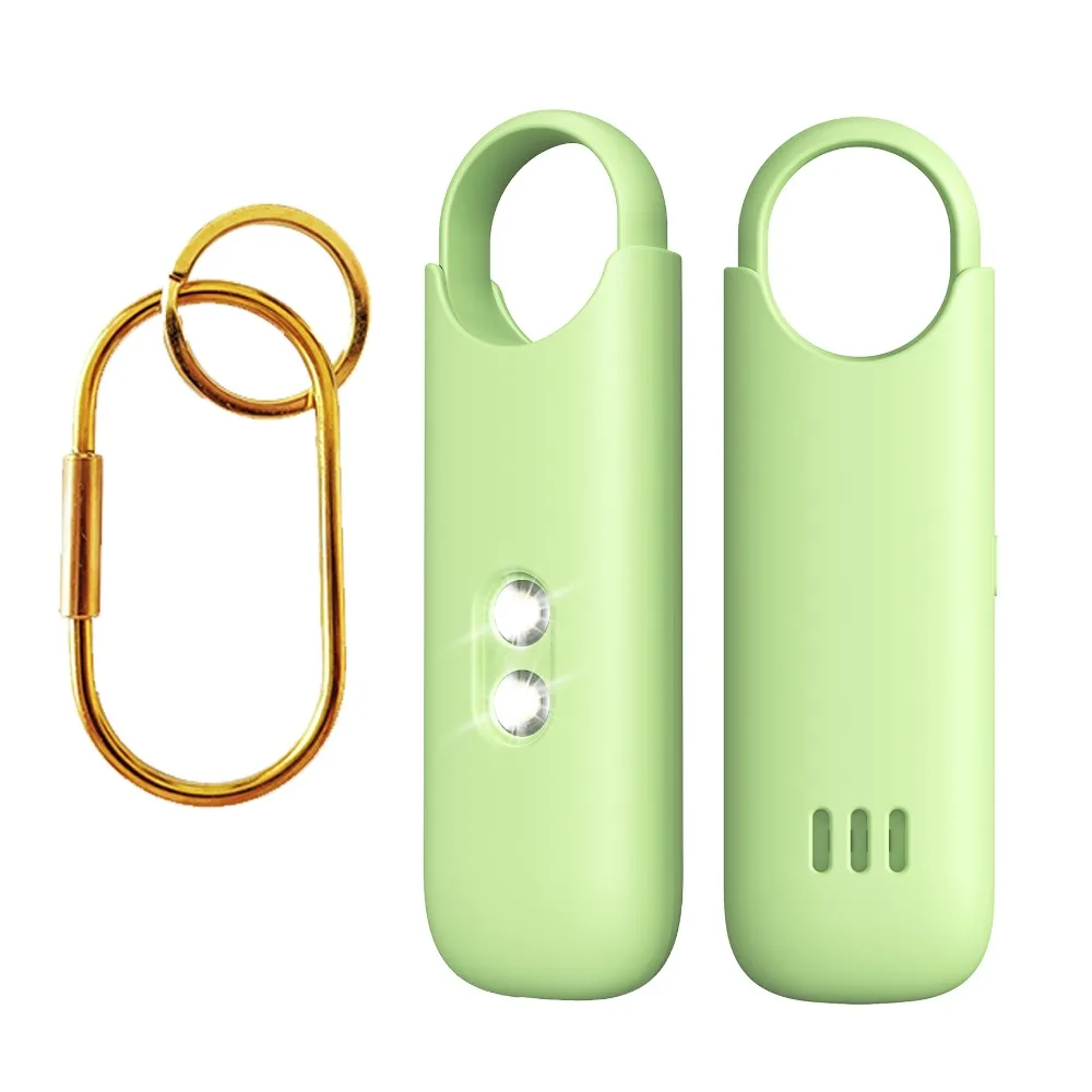 High-Decibel Rechargeable Personal Safety Alarm with Dual LED Light - Compact Self Defense Keychain