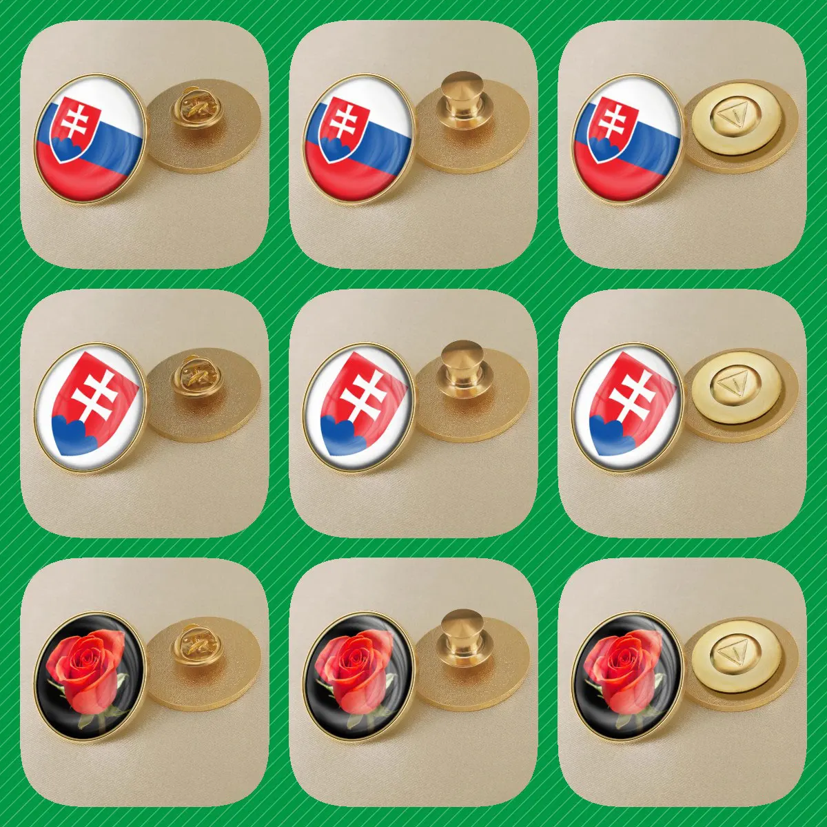 Moldova National Emblem Lapel Pins - Patriotic Brooches For Clothes, Hats & Bags
