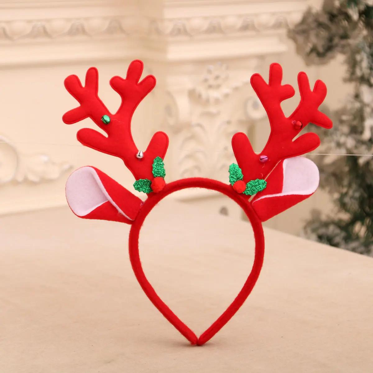 Christmas Hair Hoop Christmas Party Cosplay Headbands Girls Plush Reindeer Antlers Deer Ear Tree Hair Accessories Gift