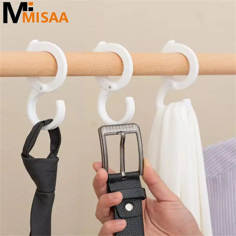 

Abs Hook Hanger Hanging Home Plastic Snap Ring Multifunctional Ring Buckle Portable Wardrobe Closet Hook S Shaped Closet Hook