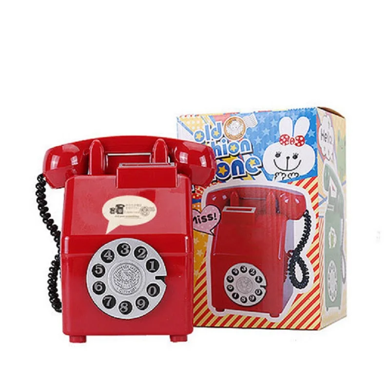 Retro telephone money jar boys and girls gift children photography props storage jar room photo props decoration gifts