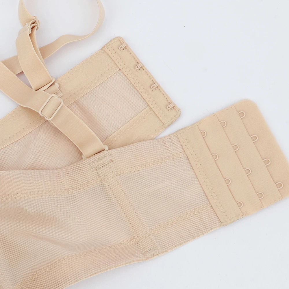 Sheroine Plus Size Strapless Push Up Bra, Underwire Multiway Full Coverage Lightly Padded Bras for Large Breasts Support Comfort