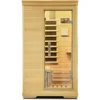 Indoor 1 Person Hemlock Wood Dry Sauna Digital Controler Bluetooth Player 5 Heating Panels Home Far Infrared Sauna Rooms 1