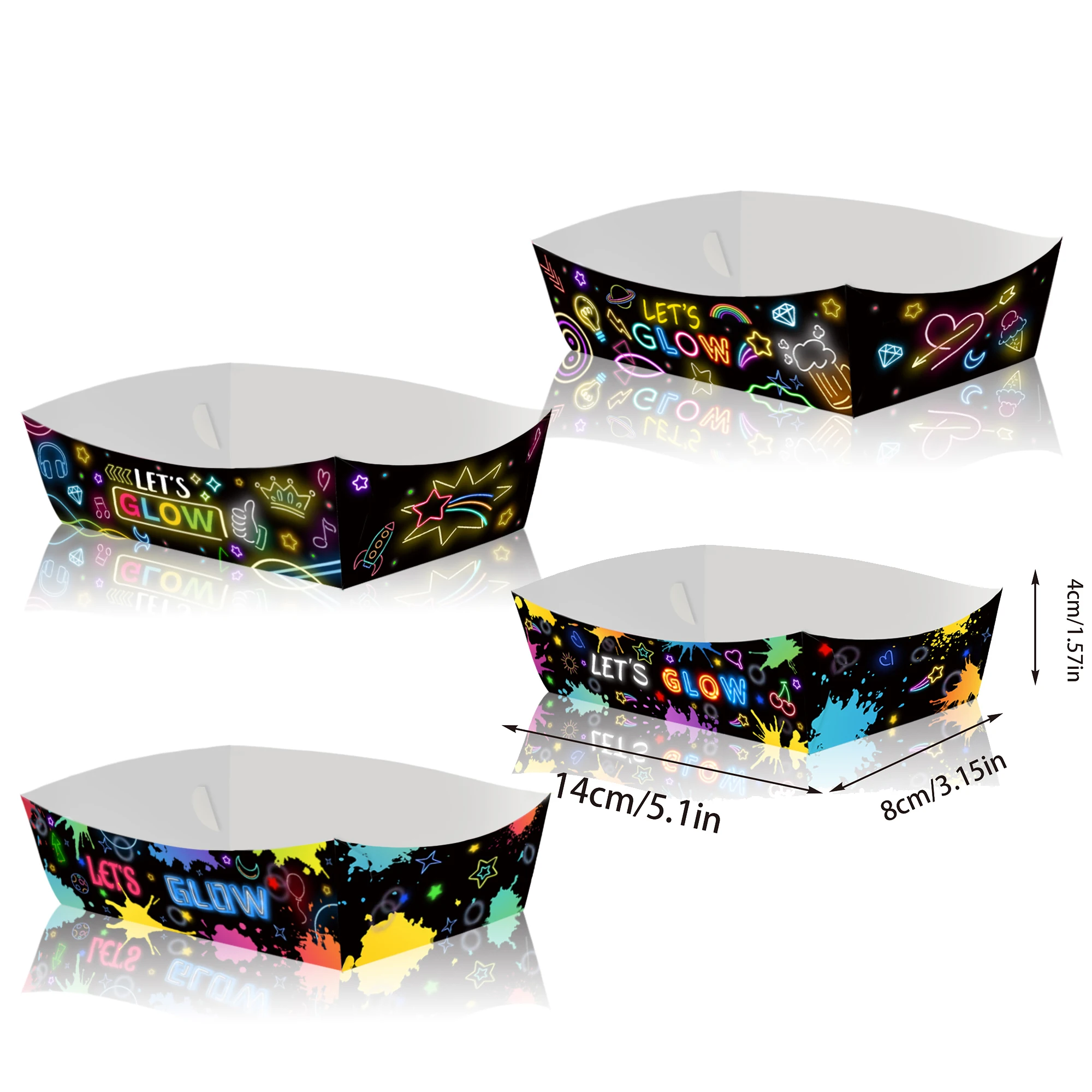 Vibrant Disposable Paper Food Trays