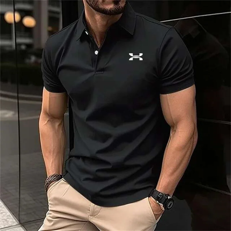 

2024 Business Leisure Polo Business Men's Short Sleeve Shirt Polo Summer Street Leisure Fashion Men's Shirt