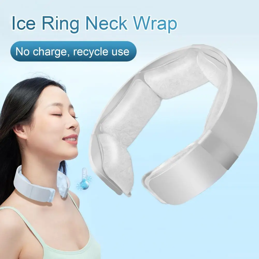 PCM Neck Cooling Tube Summer Neck Cooler Freezable Ice Cold Ring Outdoor Heatstroke Prevention Portable Wrap Collar