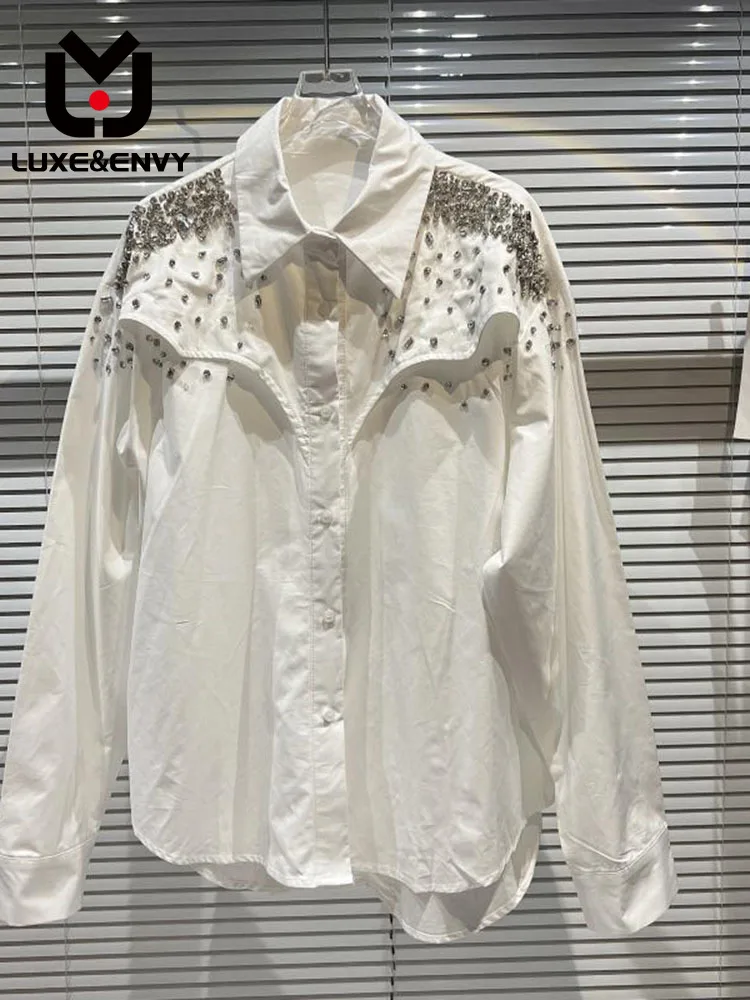 

LUXE&ENVY Same Model As Celebrity Autumn 2023, New Shoulder Large Particle Water Diamond